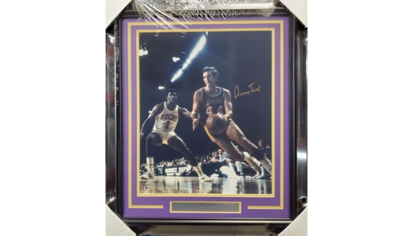 Jerry West Signed and Framed Photo
