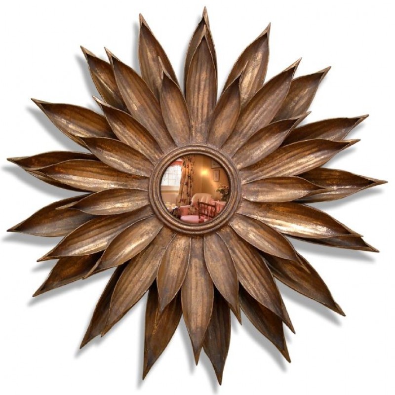 46 - Stunning Art-deco Mirror in an Aged Bronze Finish 