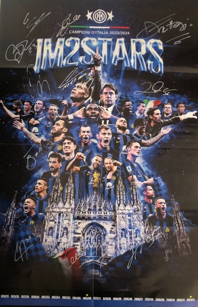 Scudetto Inter Milan Poster, 2023/24 - Signed by the Squad
