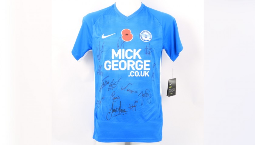 Peterborough United Official Poppy Shirt Signed by the Team