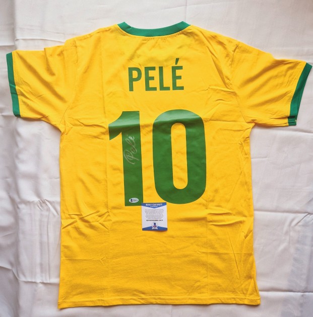 Pele Official Brazil Signed Shirt - CharityStars