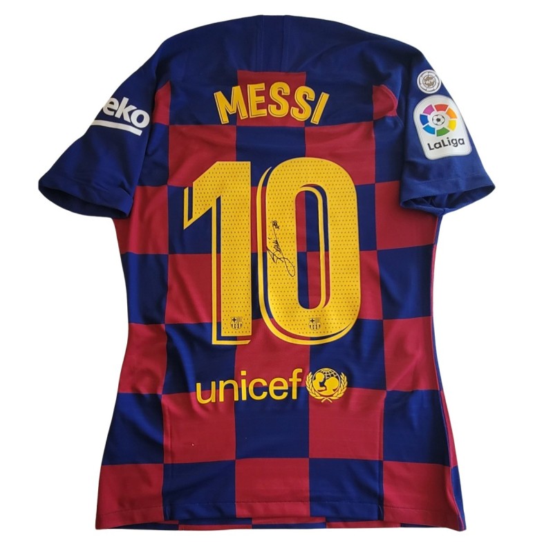 Messi's Barcelona Signed Match Shirt, 2007/08 - CharityStars