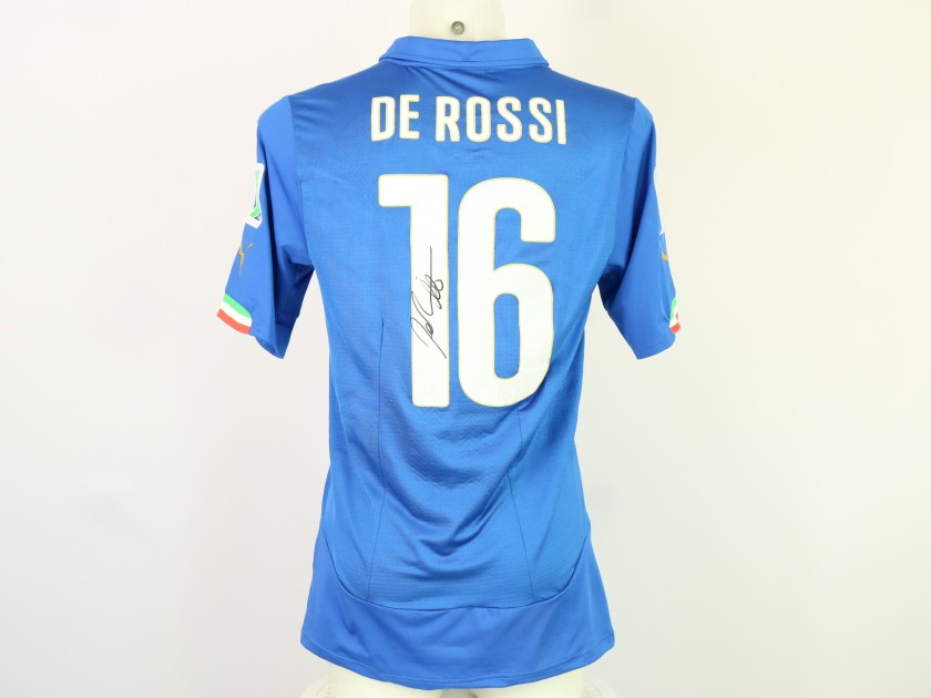 De Rossi's Italy Signed Match Shirt, 2014 