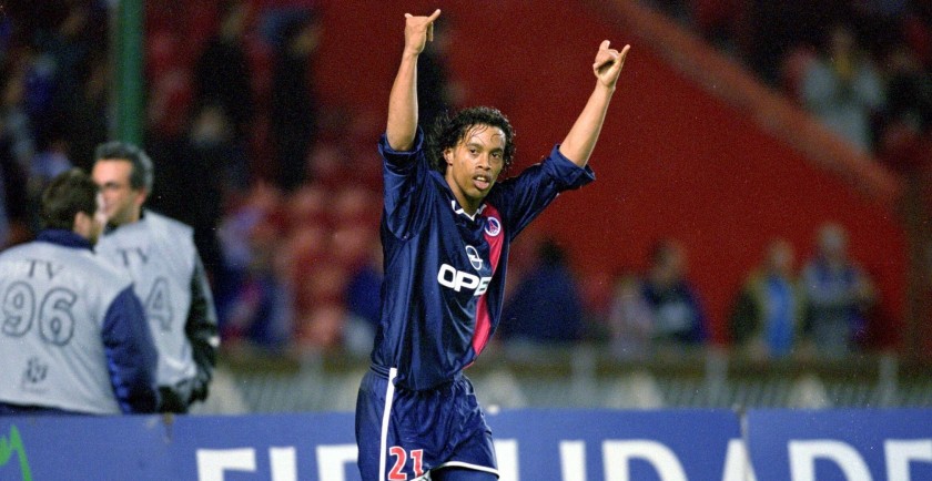 Ronaldinho Signed Official Paris Saint Germain Shirt, 2001/02