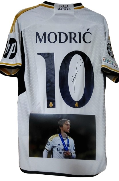 Maglia Gara Modric Borussia Dortmund vs Real Madrid, Finale UCL 2024 - Autografata