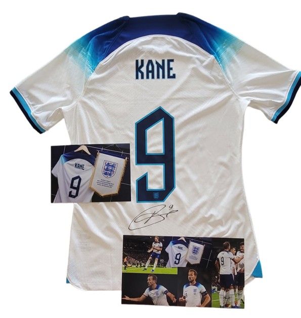 Kane's Signed Match-Issued Shirt, England vs Scotland2023