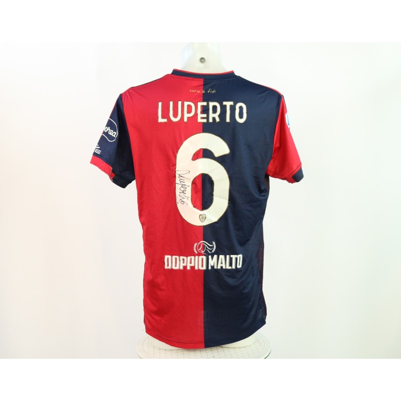 Luperto's Signed Unwashed Shirt, Udinese vs Cagliari 2024