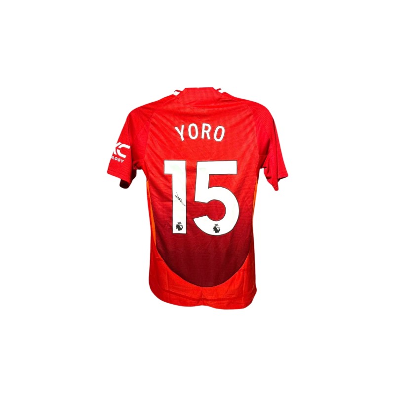 Leny Yoro's Manchester United 2024/25 Signed Replica Player Version Shirt