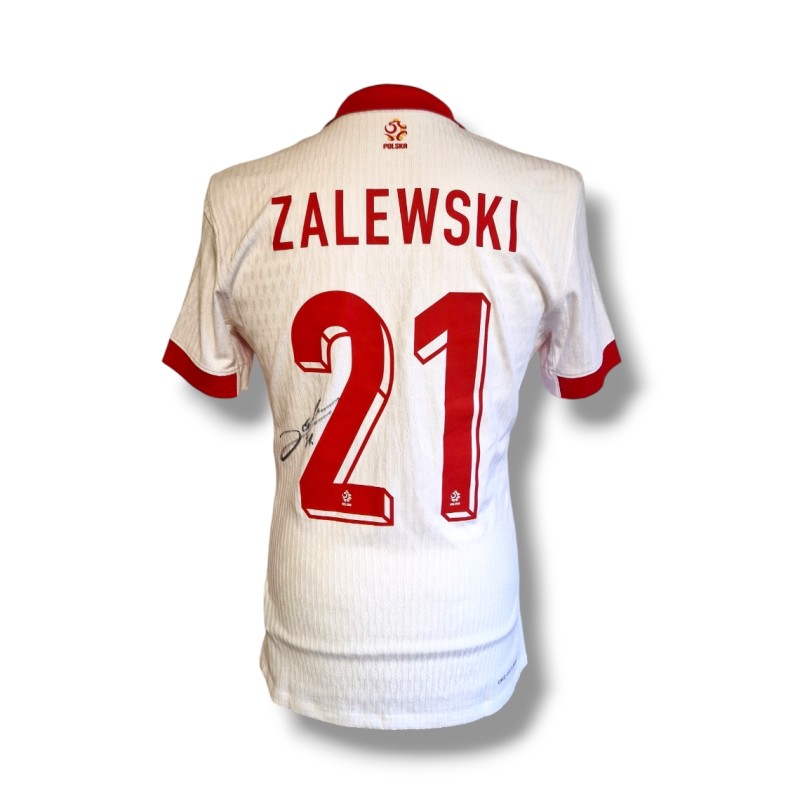 Zalewski's AS Poland Signed Match-Issued Shirt