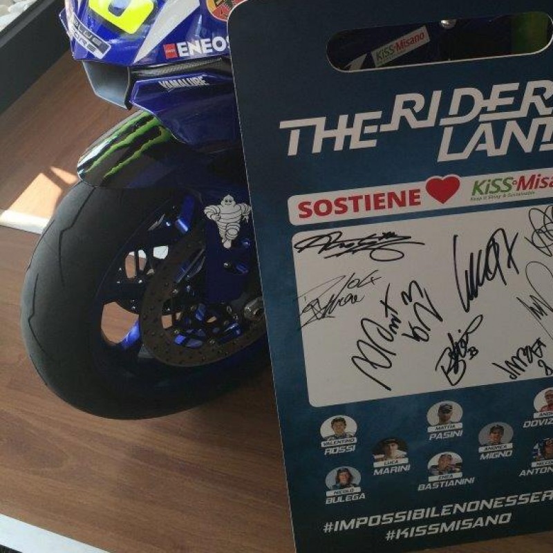 Handy Banner KISS Misano 2016, signed by The Riders'Land pilots