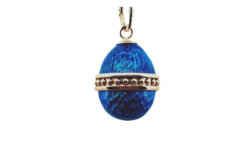 Fabergé - Antique Imperial Russian Gold Enamel Egg Pendant