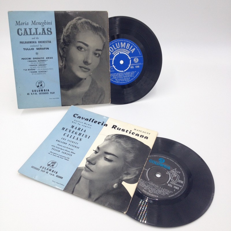 Original 1950s 45 rpm Records by Maria Meneghini Callas