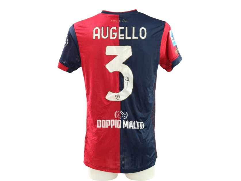 Maglia Augello Unwashed, Cagliari vs Lecce 2025 - Autografata