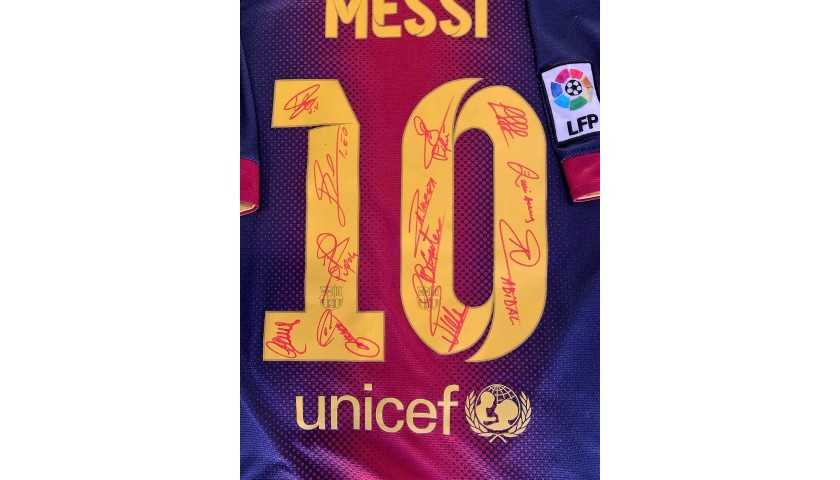 Messi's Official Barcelona Signed Shirt, 2012/13 - CharityStars