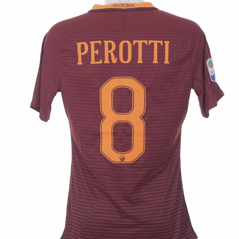 Perotti's Special Telethon Worn Shirt, Juve-Roma 2016