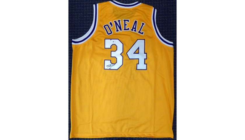 Shaquille O’Neal Signed Gold Los Angeles Jersey
