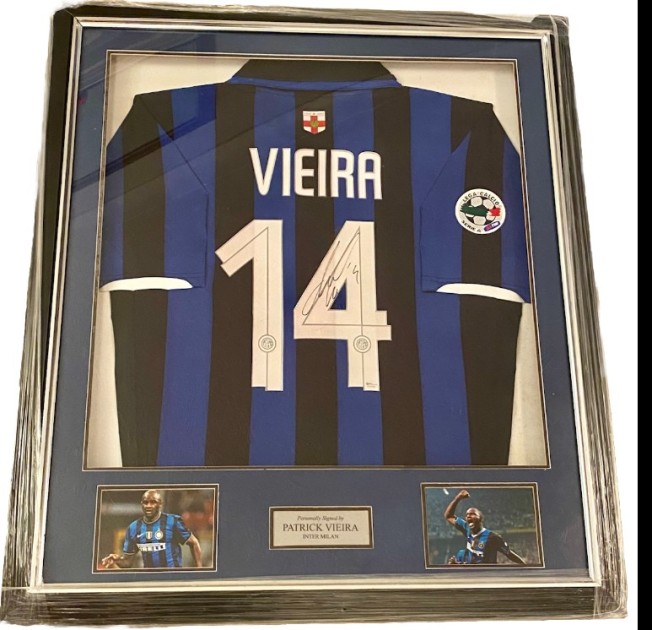 Patrick Vieira's Inter Milan Signed and Framed Shirt