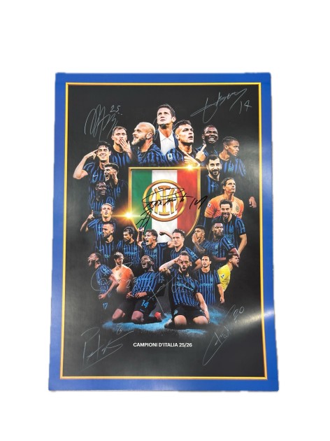 Poster piccolo Scudetto Inter, 2025/26 - Autografato dalla rosa