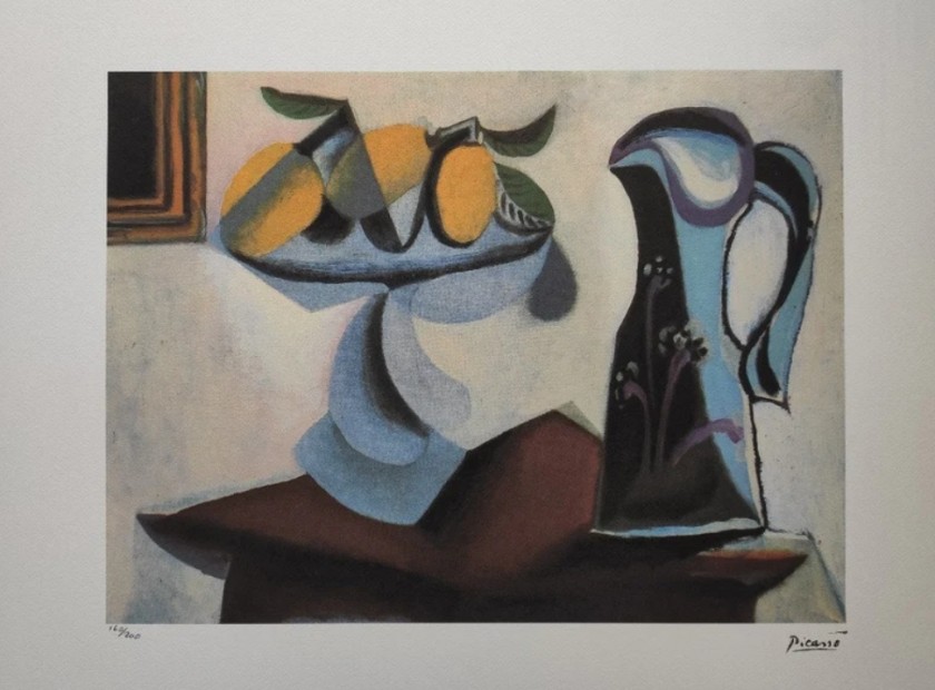 Litografia "Still Life with Lemons" di Pablo Picasso - Firmata