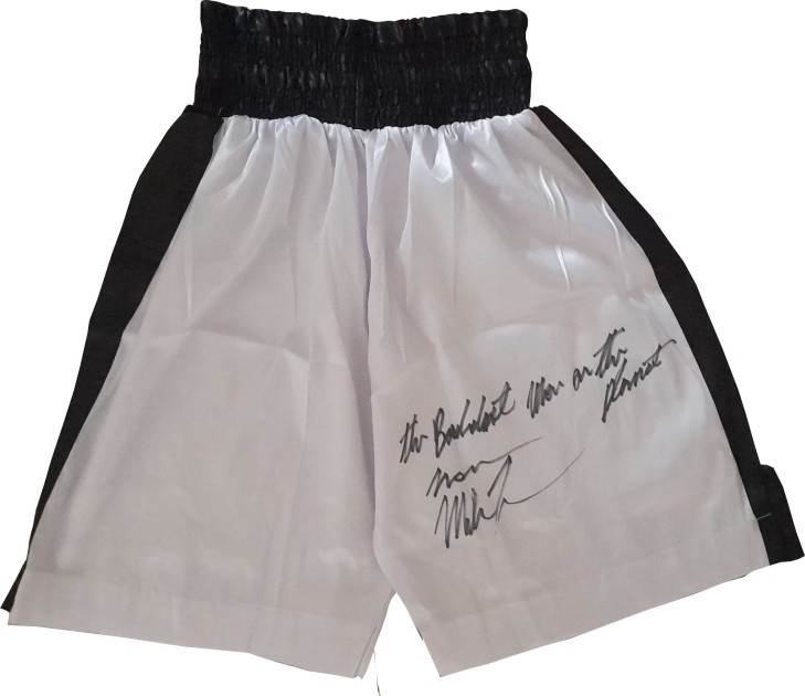 Mike Tyson's Signed Boxing Shorts