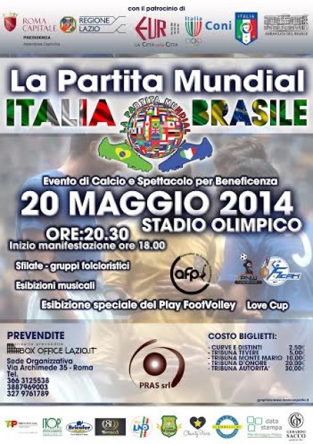 Two Vip seats for "Partita Mundial" Italy - Brasil