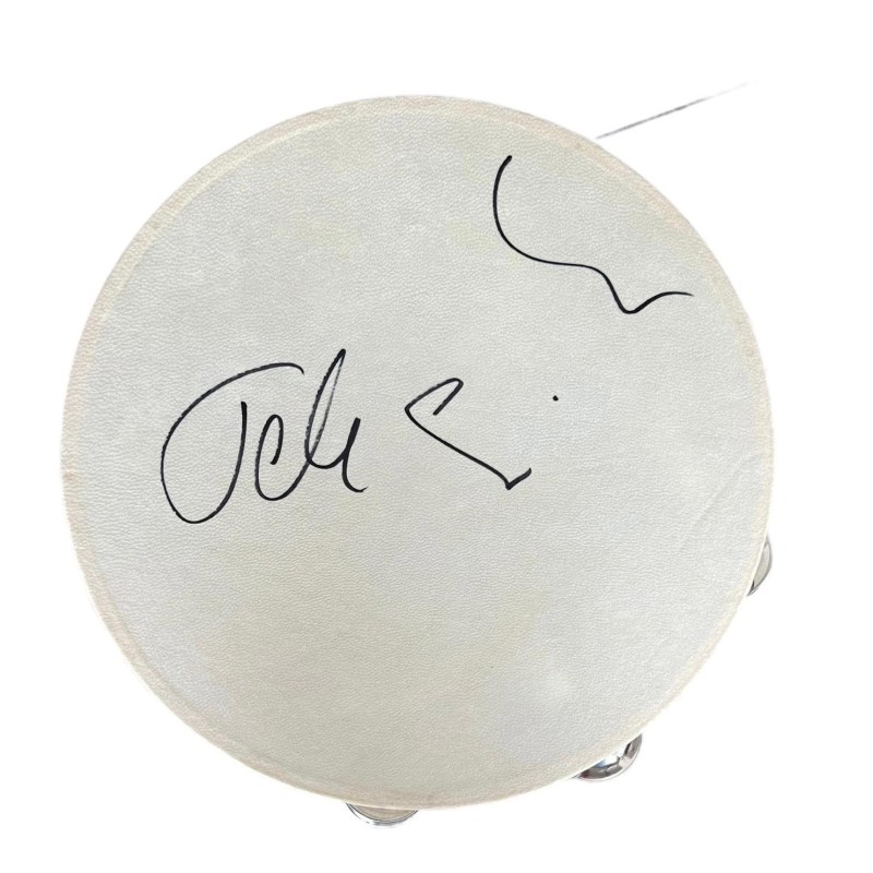 Liam Gallagher and John Squire Signed Tambourine