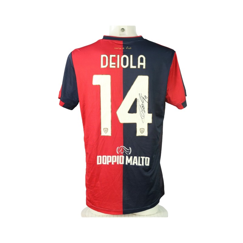 Maglia Deiola Unwashed, Cagliari vs Como 2024 - Autografata