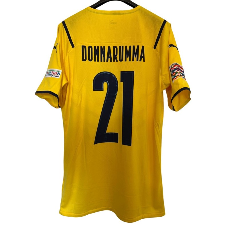 Donnarumma's Match Shirt, Italy vs Belgium 2021 + Sport Bib