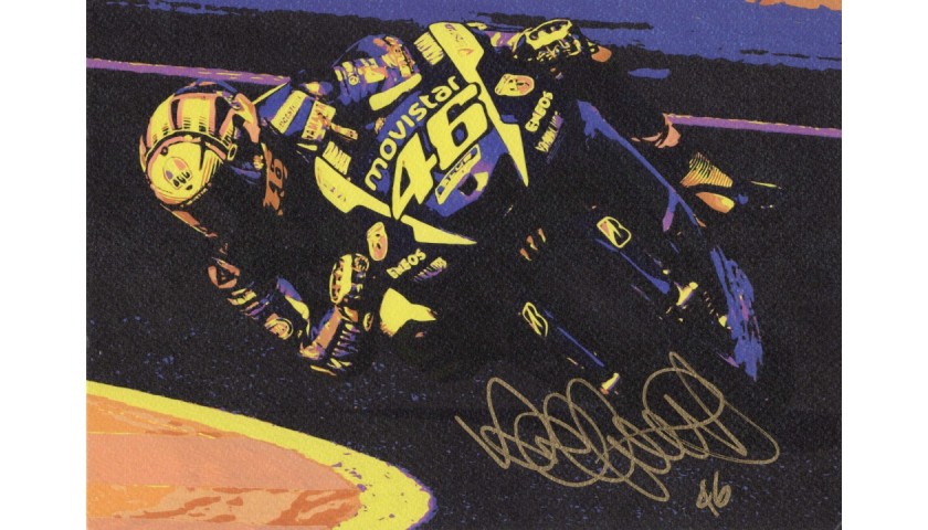 Valentino Rossi Signed Artwork by Mercury 