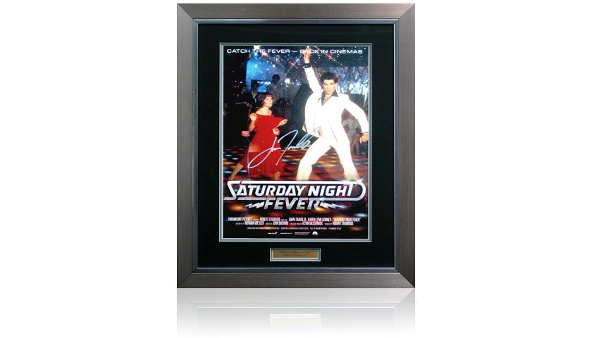 John Travolta Hand Signed 'Saturday Night Fever' Movie Poster