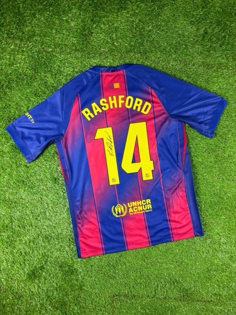 Marcus Rashford's Barcelona 2025-26 Signed Home Football Shirt 