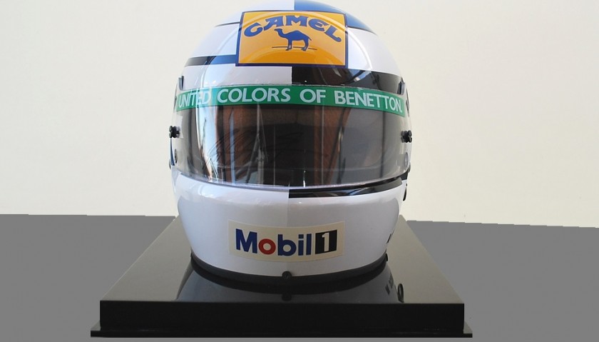Special Schumacher and Patrese 1993 Benetton Helmet Signed by Schumacher