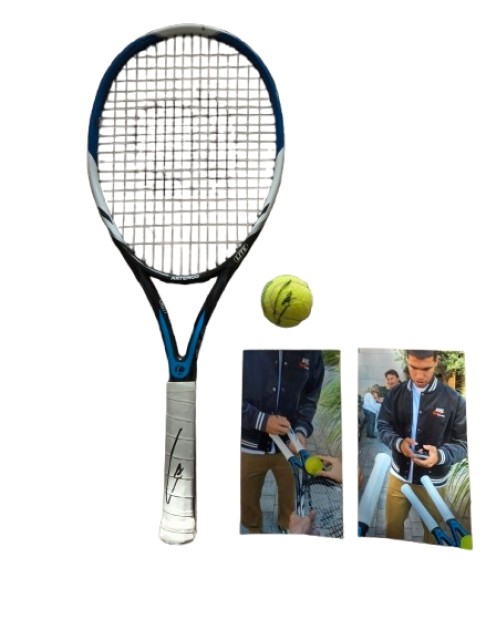 Carlos Alcaraz Signed Artengo Racket and Tennis Ball 