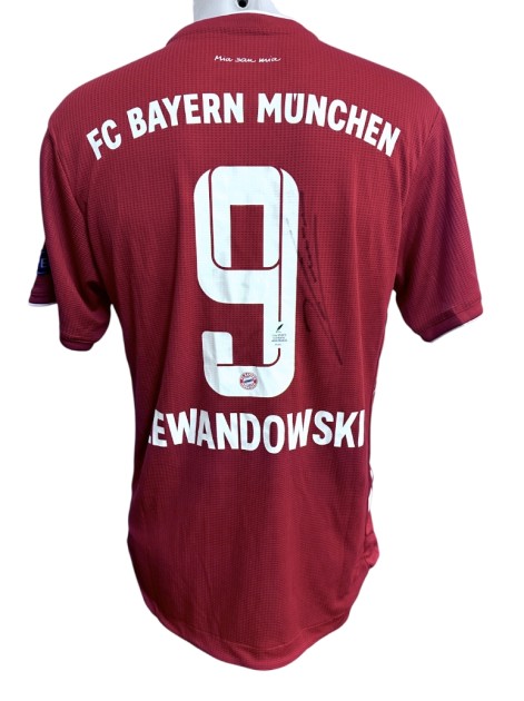 Lewandowski's Signed Replica Shirt Paris Saint-Germain vs Bayern Munchen, UCL 2020 Finals