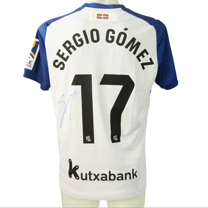 Maglia Sergio Gómez unwashed Real Sociedad vs Real Madrid 2024 "Edizione Limitata Chillida" - Autografata