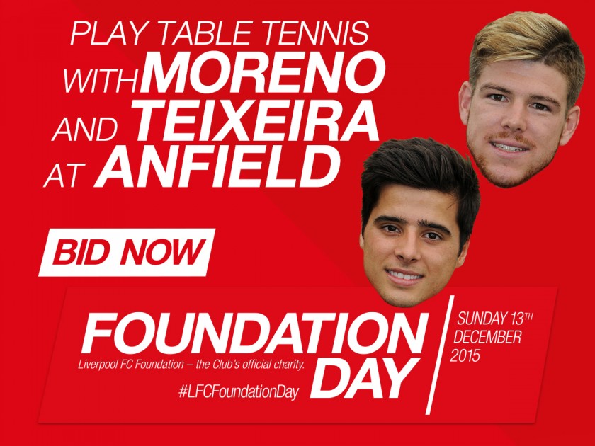 Table Tennis challenge against Alberto Moreno and Joao Teixeira at Anfield!
