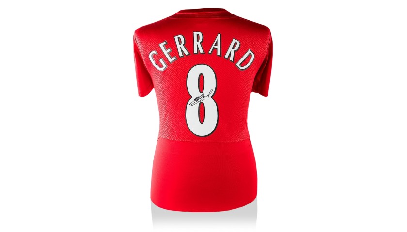 Steven Gerrard Back Signed Liverpool 2005 Home Shirt: UEFA Champions League Final Edition