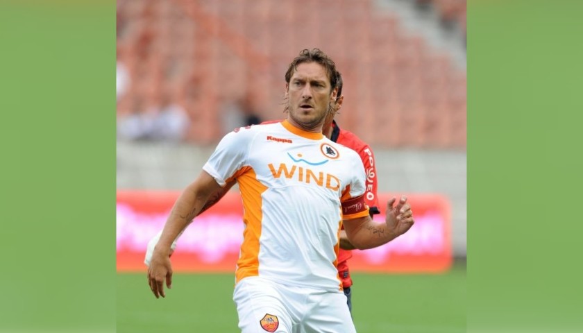 Totti's Signed Match Shirt, PSG-Roma 2010 