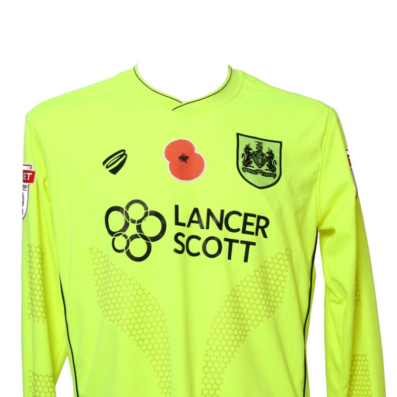 Match-Worn Poppy Shirt by Bristol City FC's Goalkeeper Frank Fielding