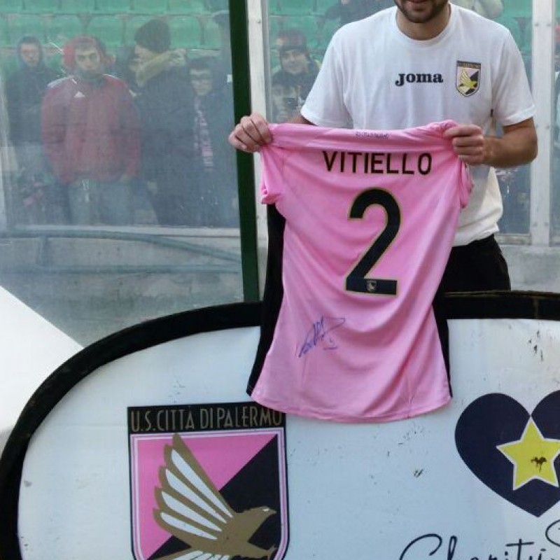 Vitiello match worn shirt, Palermo-Hellas Verona, Serie A 14/15 - signed