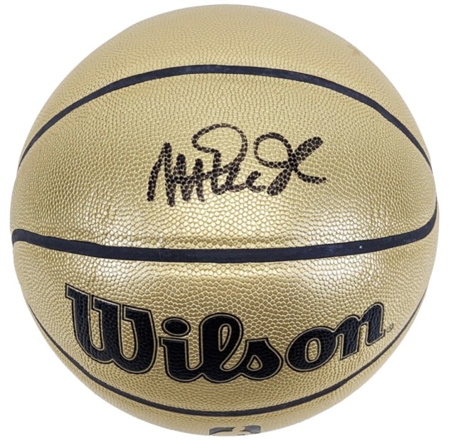 Magic Johnson NBA Gold 75th Anniversary Signed Basketball