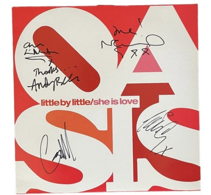 Oasis Signed Little by Little Promotional 12" Vinyl