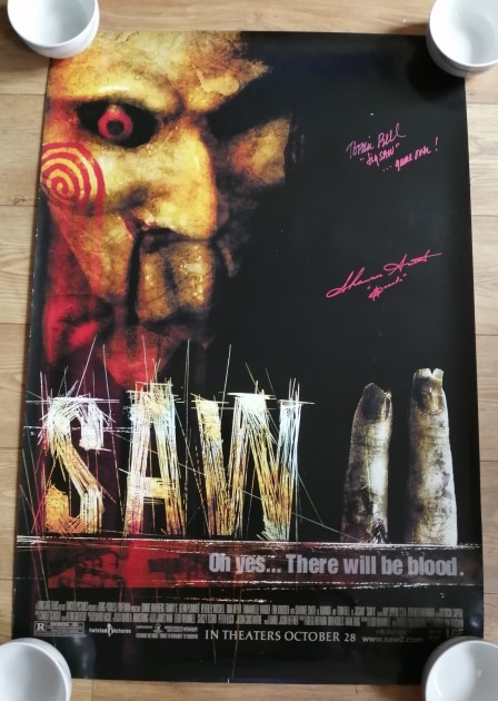 Tobin Bell and Shawnee Smith Signed Saw III Movie Poster