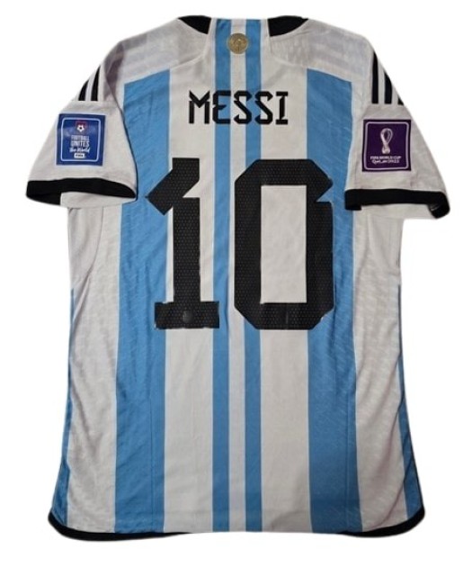 Messi' Argentina vs France Issued Shirt, World Cup Finals 2022