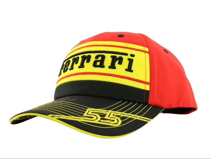 Official Sainz Scuderia Ferrari Cap, Monza 2023 - Signed