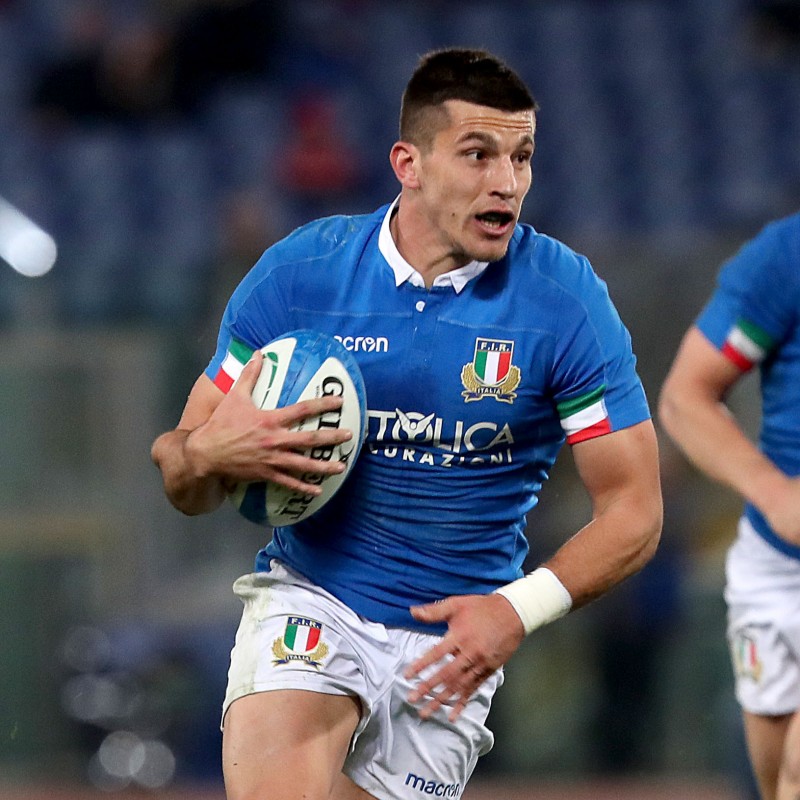 Italy Rugby Match Shirt, 2019 - Signed by the Players
