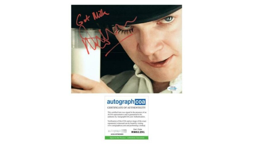 Malcolm McDowell “A Clockwork Orange” Hand Signed Photograph