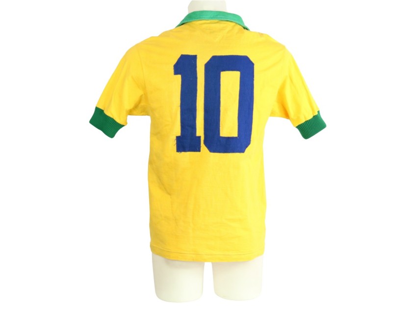 Pele Brazil Worn and Signed Shirt, 1965