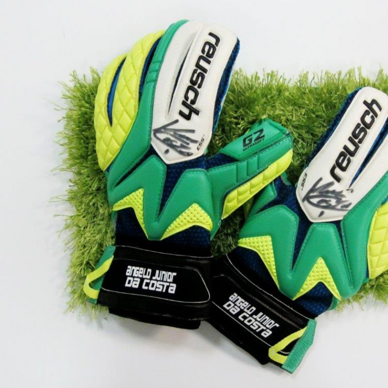 Da Costa Sampdoria goalkeeper gloves, match issued Serie A 2014/2015 - signed