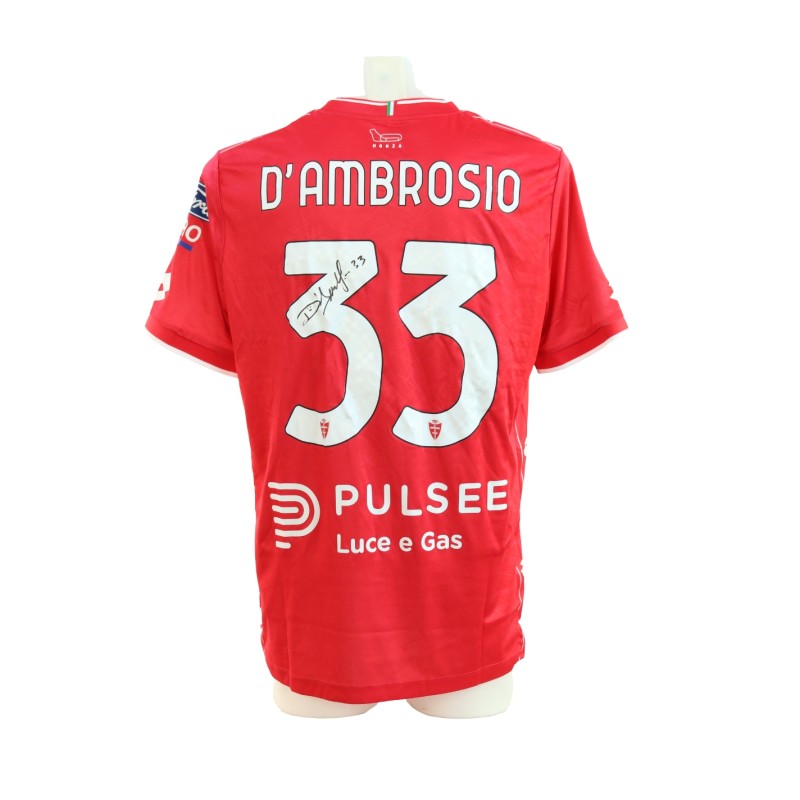 D'Ambrosio's Signed Unwashed Shirt, Monza vs Torino 2025